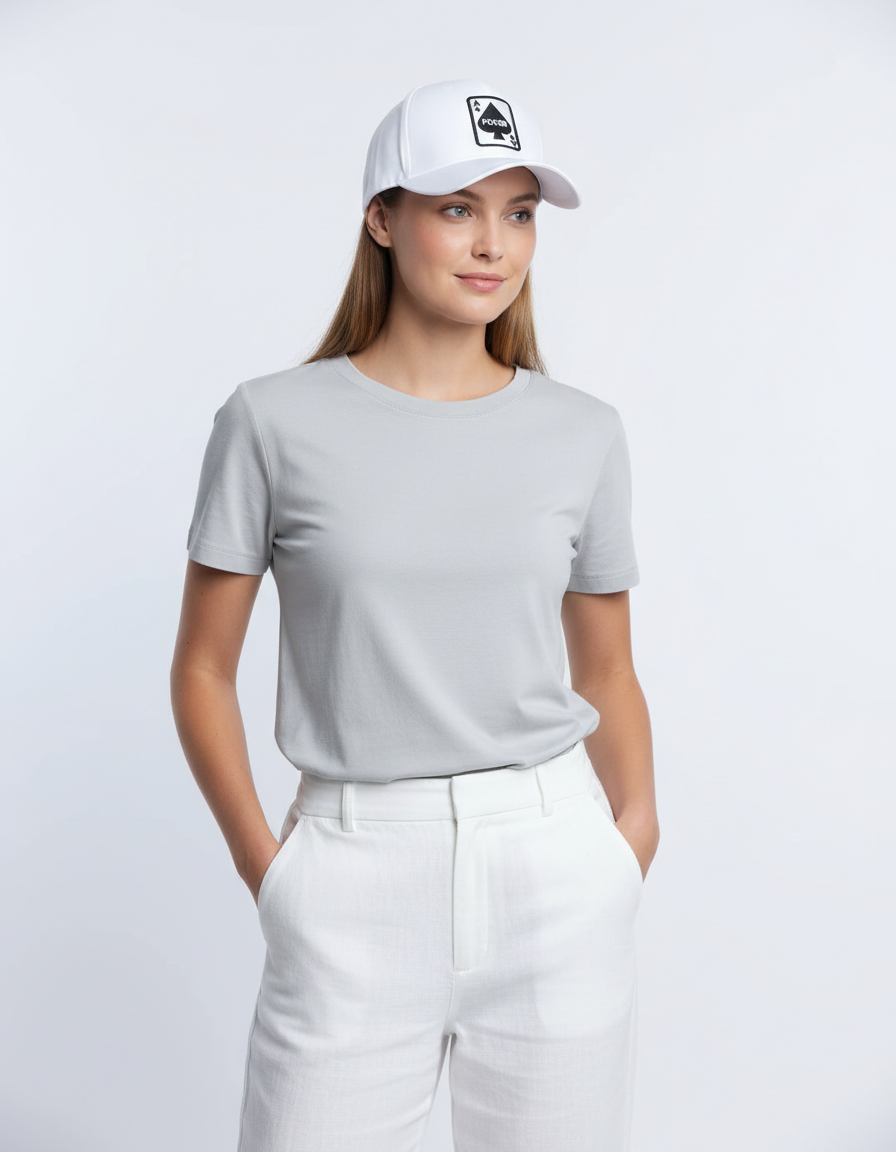 White Poker Ace Baseball Cap